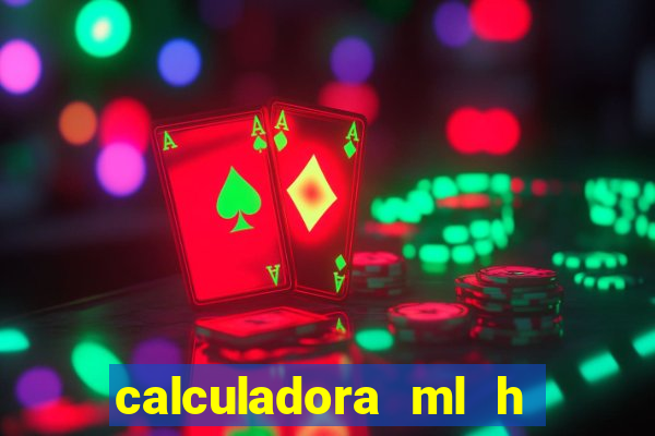 calculadora ml h para mcg kg min