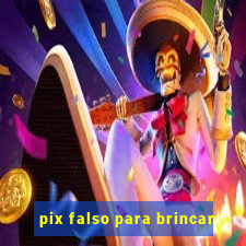 pix falso para brincar