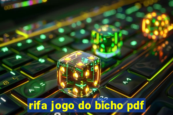 rifa jogo do bicho pdf