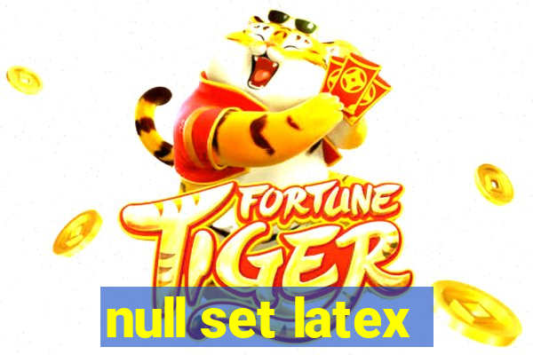null set latex