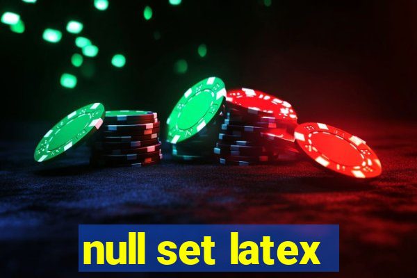 null set latex
