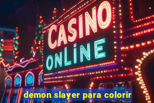 demon slayer para colorir