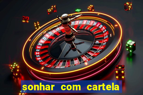 sonhar com cartela de bingo
