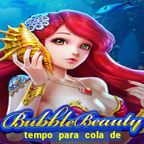 tempo para cola de cano secar